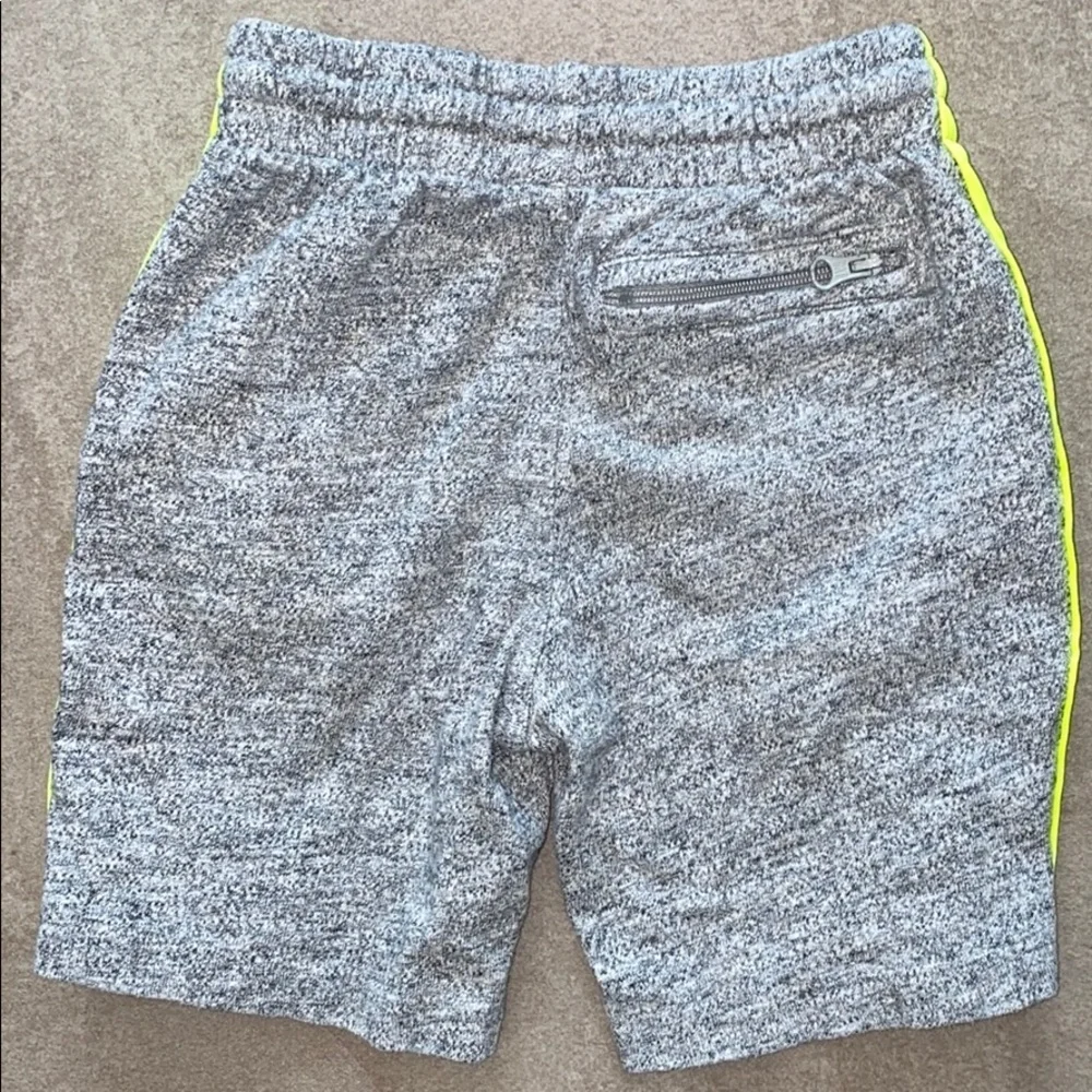 Gap Baby Grey Cozy Shorts with Neon Yellow Trim